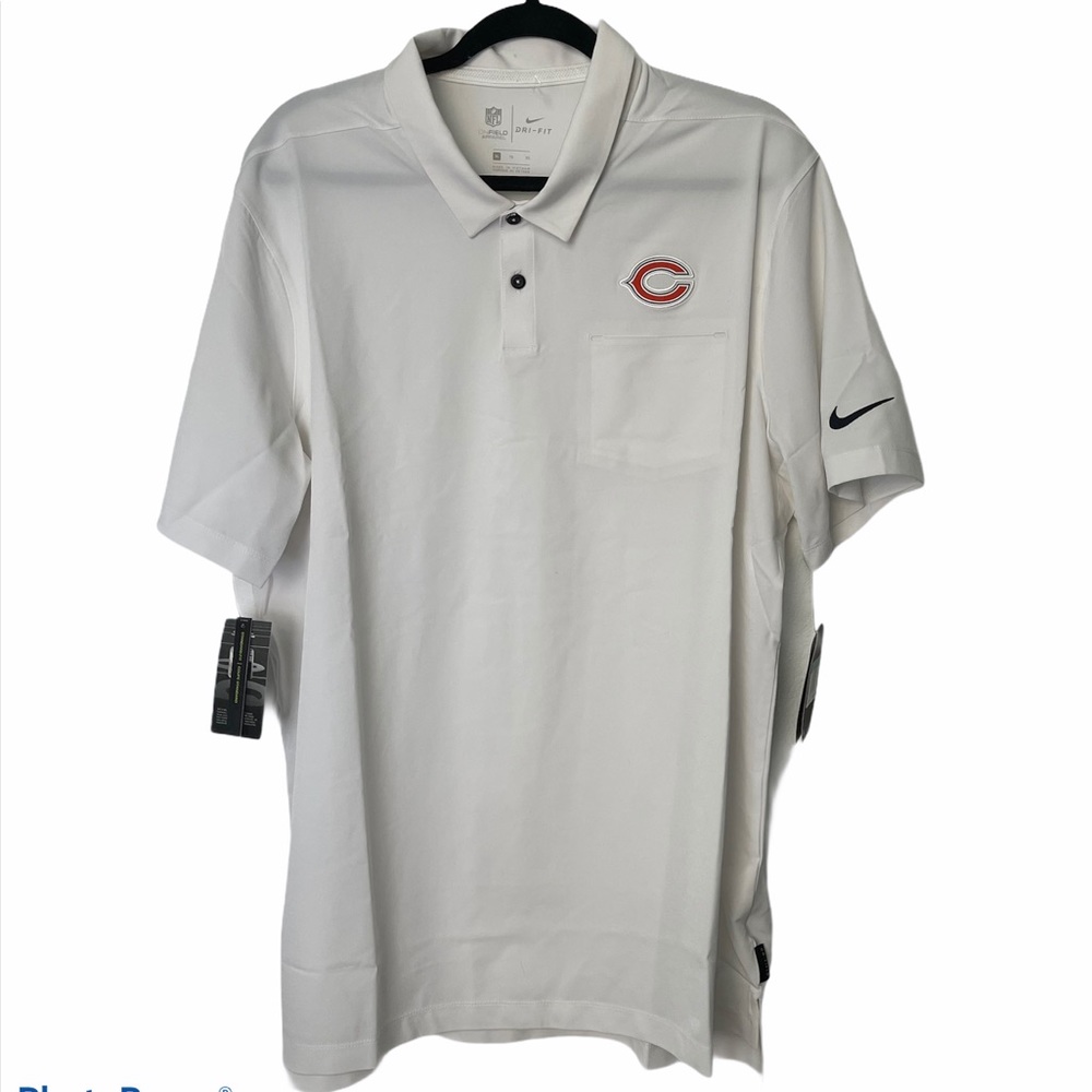 Nike Chicago bears Mens White Polo Shirt XL